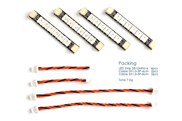 Matek System 2812LED Controller 2-6S LED Control Module with 5V BEC / 2812 LED Controller & 2812ARM-4 Light 2812ARM-6 Light LED