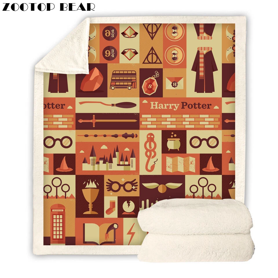 

Harry Potter on We Heat It Design Plush Throw Blanket for Kinds and Adult Sherpa Fleece Microfiber Bedspread Picnic Throw Blanke