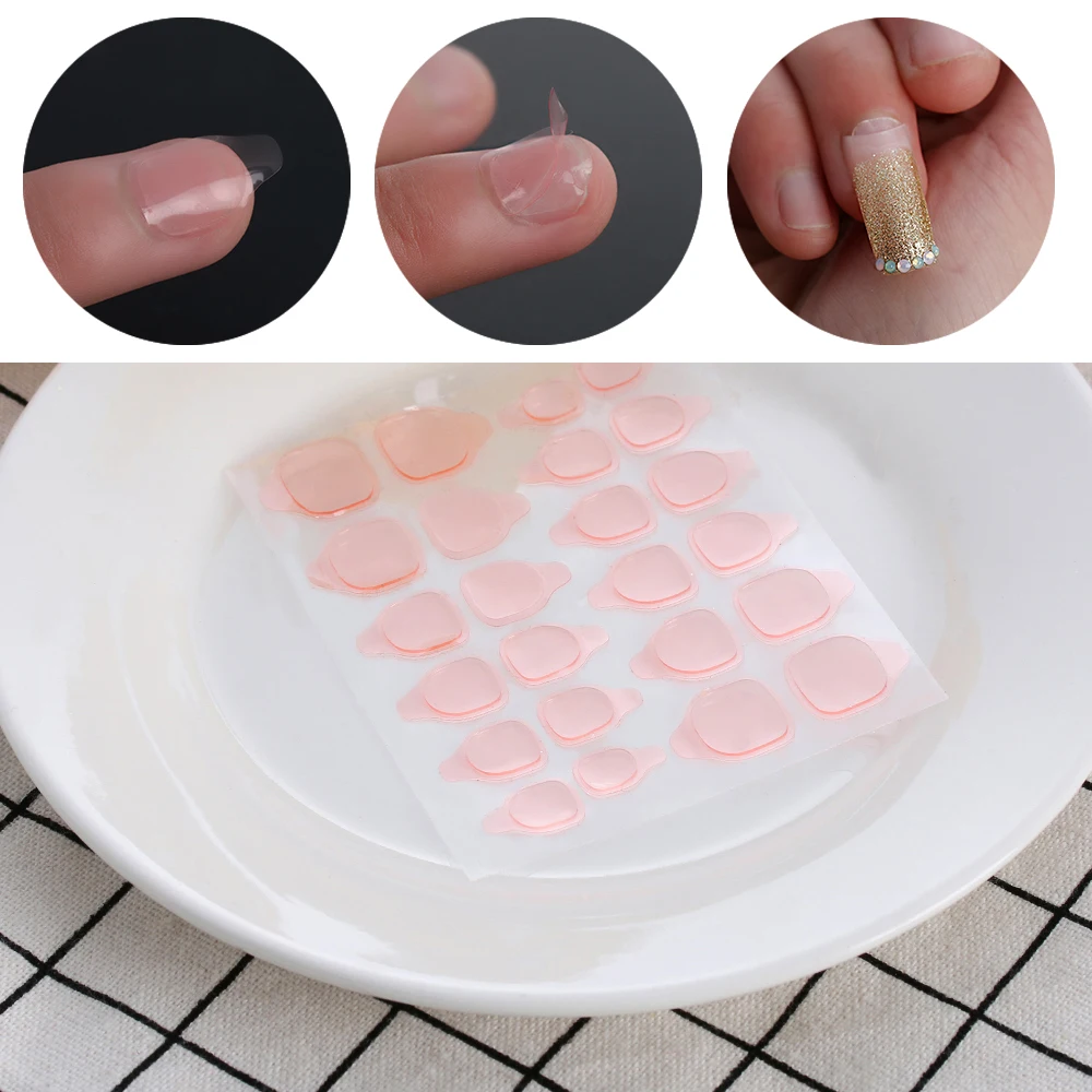 

3/5/10Sheets High Quality Clear Double side Sticker Flexible Adhesive Art Tapes False Nail Tips Fingernail Glue Extension Tools