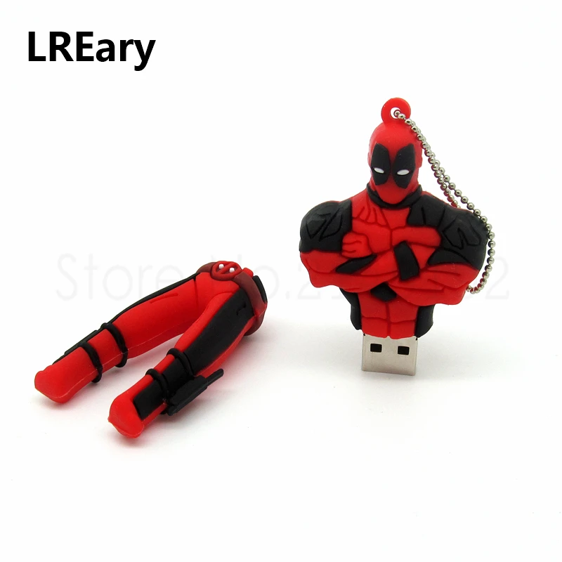 Новый мультфильм X Мужской Дэдпул usb флэш накопитель мутанты Анти герой Ручка
