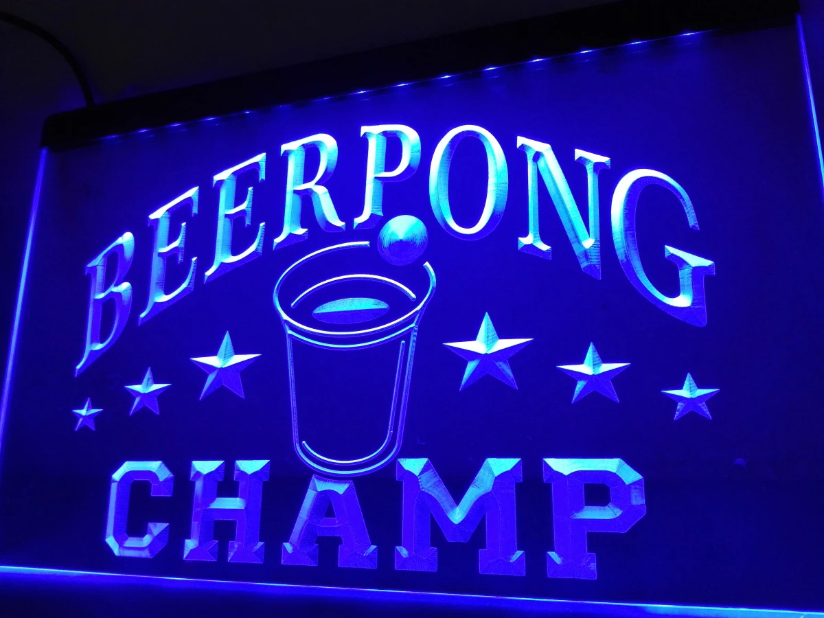 LB941-пиво-понг Champ пивной бар Паб Новый светодиодный неоновый светильник вывеска