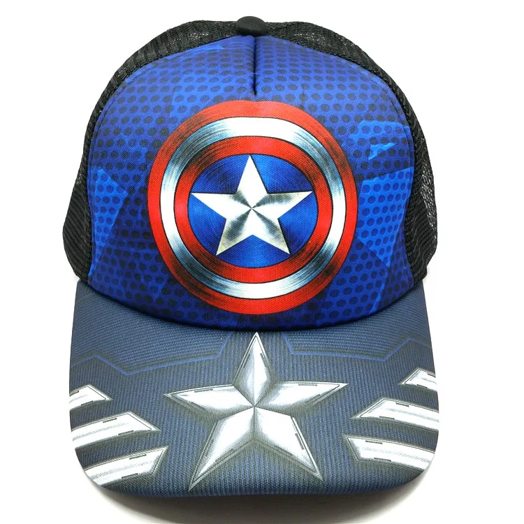 

Captain America Hat spider man baseball cap green giant visor outdoor cartoon batman Mesh hat Cotton high quality Printed