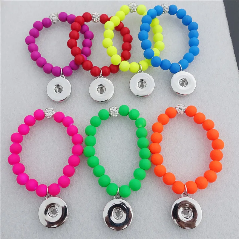 15cm Length Kids Toddler Girls Bracelet Metal 18mm Snap Buttons