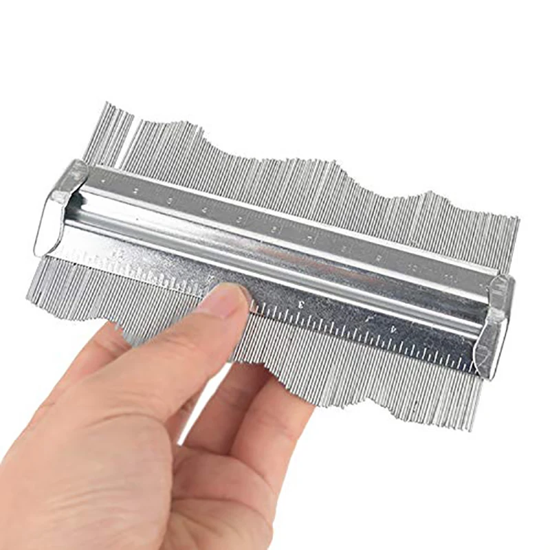 

Carpenter Tools 125/150mm Multifunctional Contour Gauge Duplicator Guage Tiling Laminate Tiles Aluminum Alloy Measuring Tool