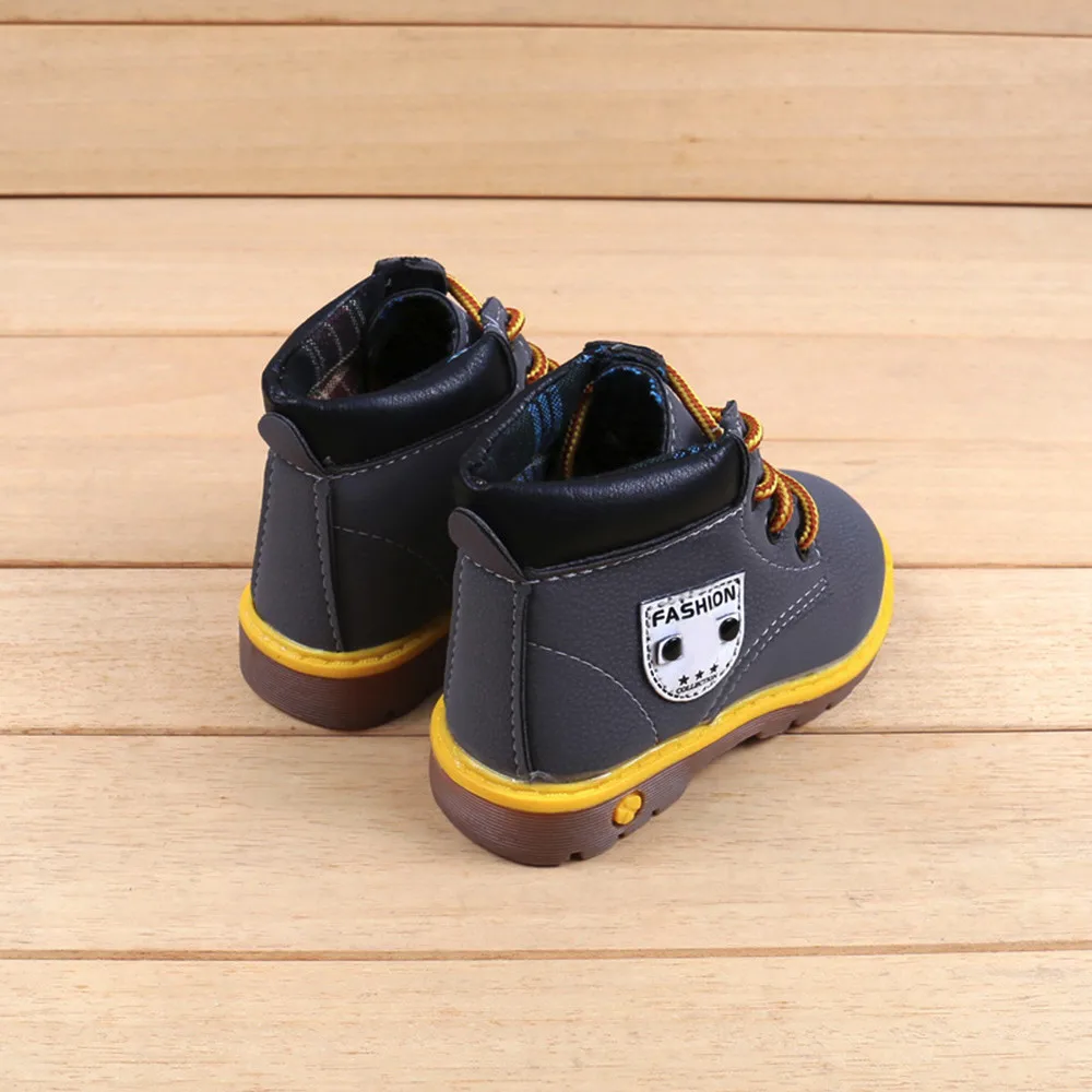 Обувь для маленьких мальчиков и девочек; кроссовки Martin; зимние ботинки; теплая зимняя повседневная детская обувь для малышей; 18Oct17