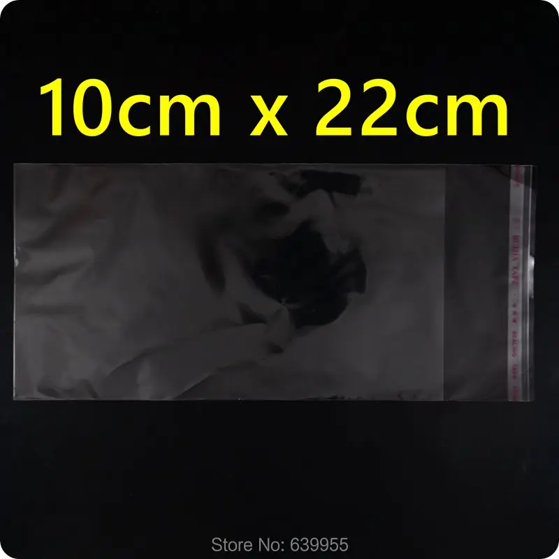 

200pc 10*22 cm Clear Self Adhesive Seal Poly OPP Bag Plastic Packaging Bags