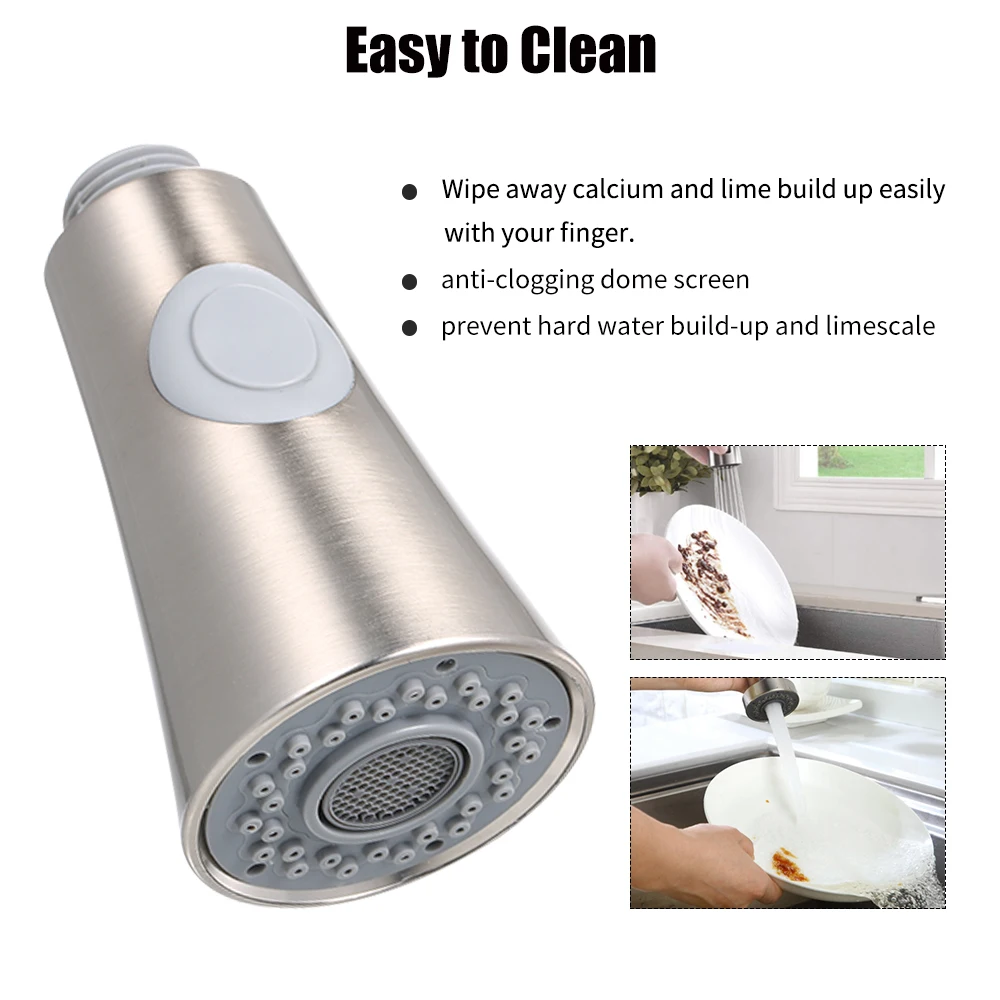 2-Function Swivel Faucet Nozzle Torneira Water Filter Adapter Water Spray Head Parts G1/2 Connections Polished Chrome