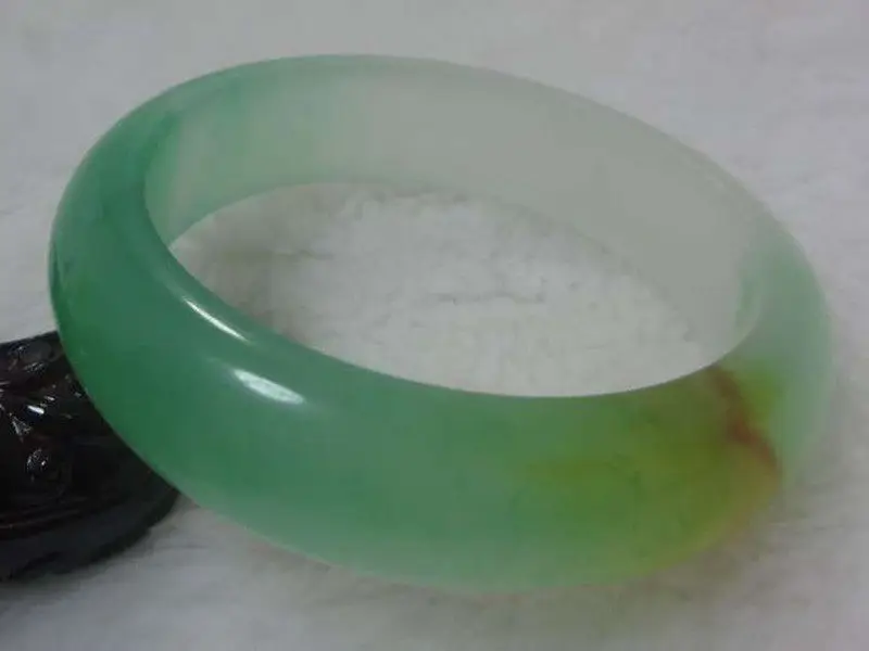 

Hot sell ->@@ A-763 Chinese Fashion Beautiful Emerald 3-Color stone Gems Bangle Bracelet 61mm NEW -Top quality