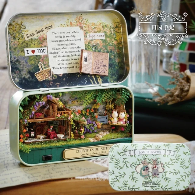 Countryside notes Box theatre Old time trilogy DIY 