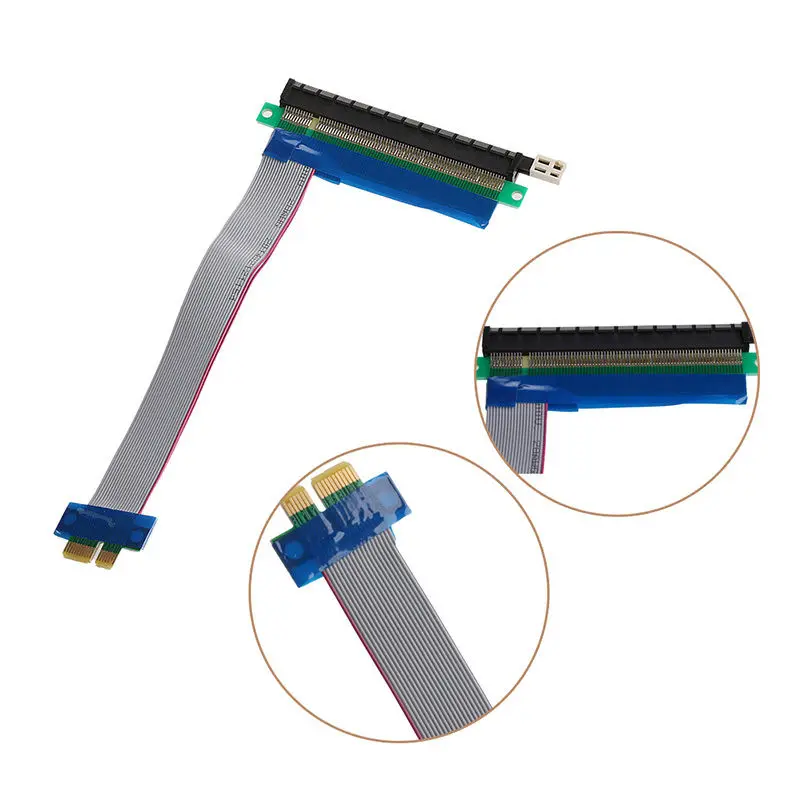 PCIe 1x To 16x Extender Riser FFC PCI E 1x 16x Flexible Flat Cable font b