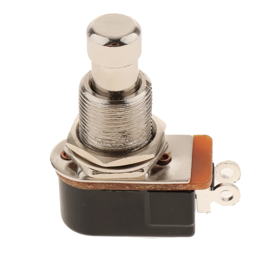 1 Piece Metal Button Switch Foot Pedal Button Latching Stomp Foot Switch Rustproof for Various Instruments