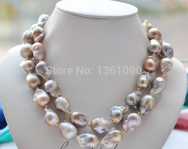 

bjc 000231 lavender baroque KESHI REBORN PEARL NECKLACE (C0309)