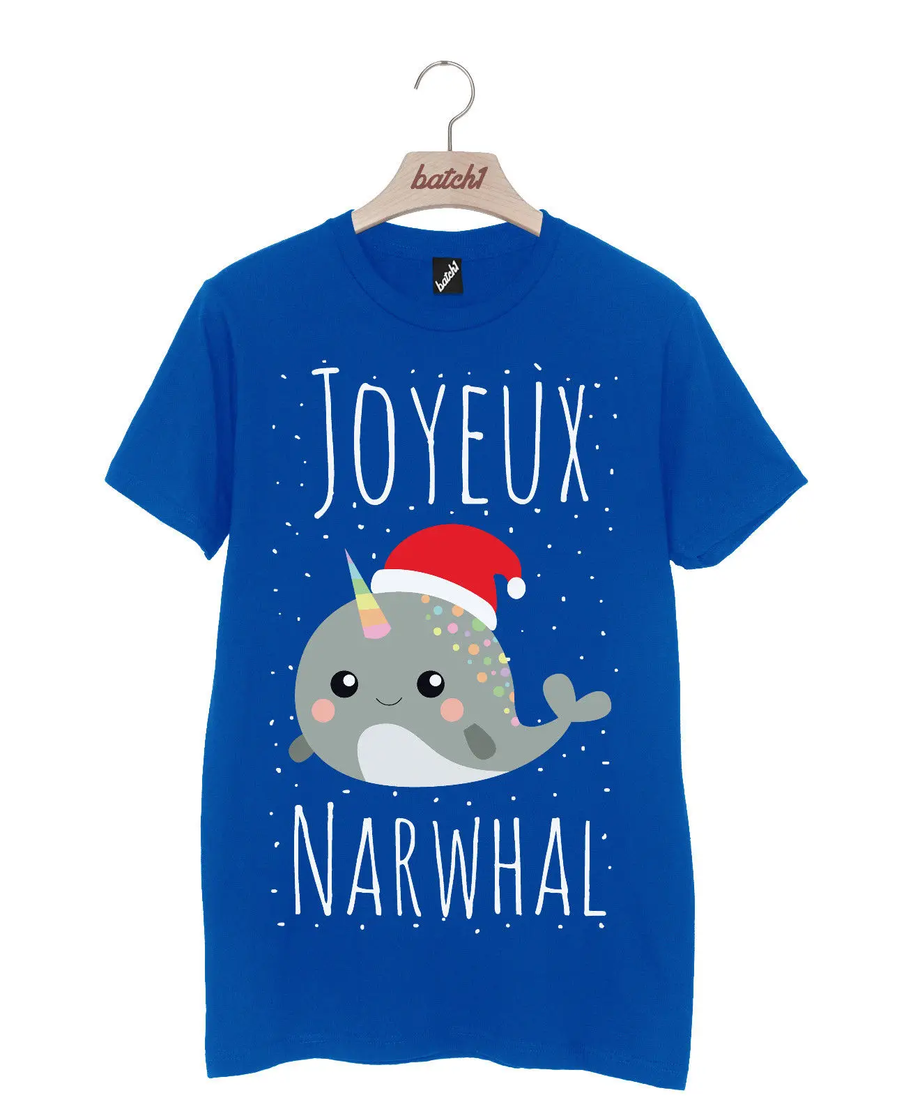 Новинка JOYEUX NARWHAL модная Рождественская Мужская Праздничная футболка новые