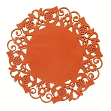 

BPBig redLace Flower Hollow Doilies Silicone Coaster Coffee Table Cup Mats Pad Placemat Kitchen Accessories Cooking Tools