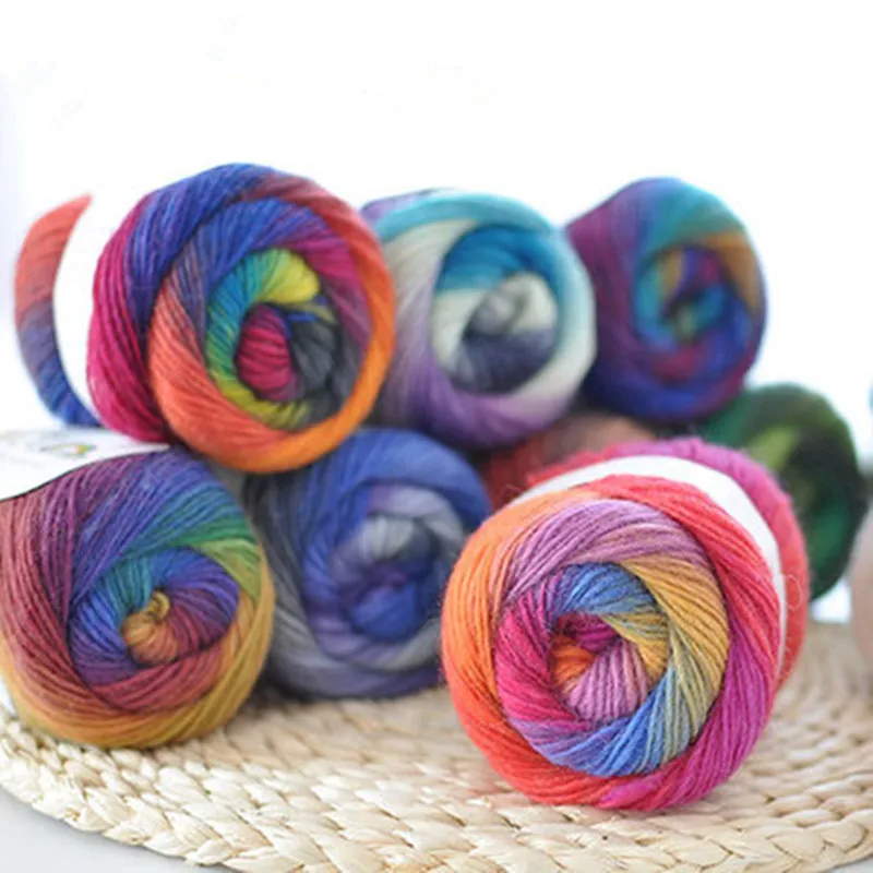 rainbow chunky wool