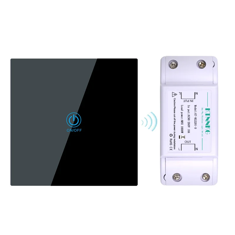 433MHz AC110V 220V 1 Way 1 Gang Smart Light Switch Kit
