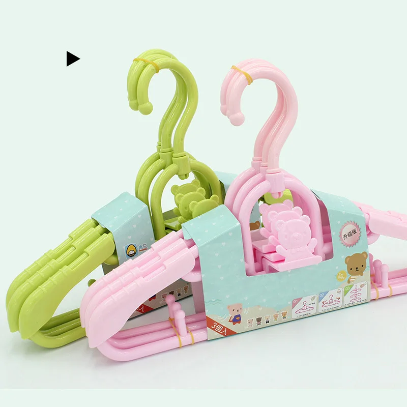 3pcs/lot Travel Clothes Hangers Space Saving Folding Plastic Coat/Skirt