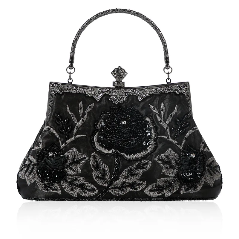 

Women's Elegant Evening Handbag with Sequins, Embroideried Clutch for Ladies, Necessary for Party