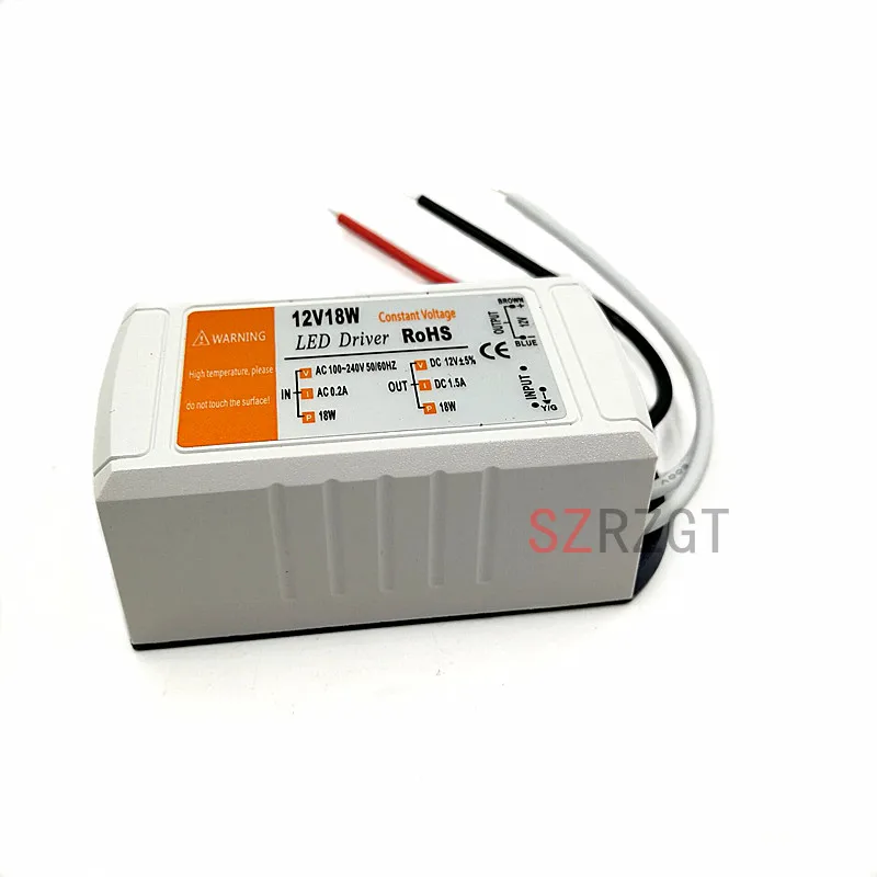 

1pcs DC 12V 1.5A led light transformer LED constant voltage power supply adapter 18W