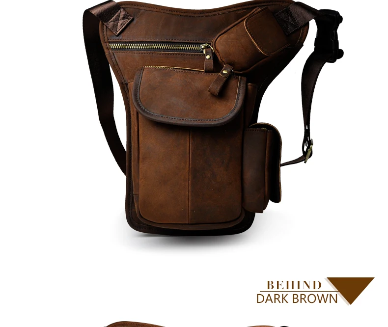 Мужская многофункциональная модная повседневная сумка-мессенджер из натуральной кожи на одно плечо, сумка через плечо, дизайнерская поясная сумка на пояс, сумка на ногу 3106