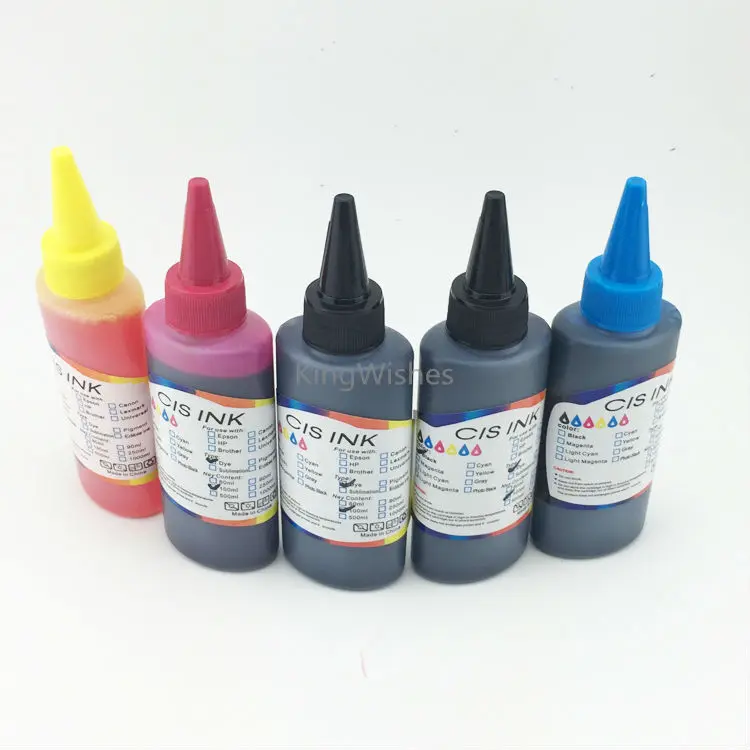 

Top Quality 5PCS x 100ML Dye Based Ink For HP862 Printer PBK BK C M Y