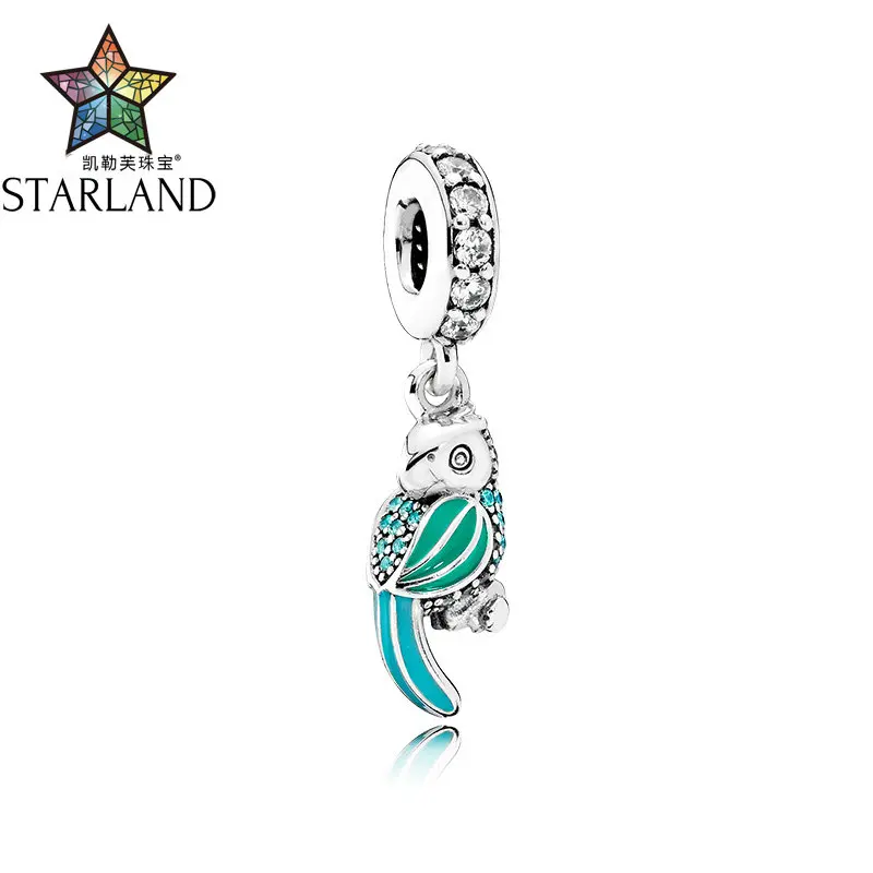 

Starland 2017 New Fashion 925 Sterling Silver Charm Lovely Tropical Parrot Beads Fit Original Charms Bracelet Women Jewelry Gift