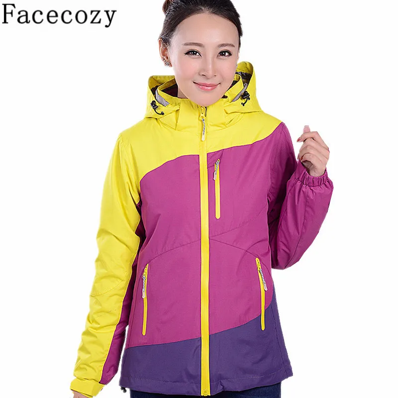

Facecozy Women Winter& Autumn Patchwork Colorful Hiking Jacket Outdoor Snowboard & Skiing Jackets Hunting Jackets