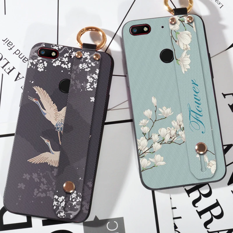 

Soft Silicone Strap Holder Case For ZTE Nubia N2 N3 Flower Bird Back Cover Cases For ZTE Nubia V18 Coque Funda
