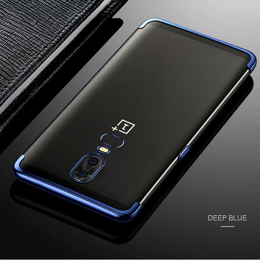 ASTUBIA Case For Oneplus 6 Cover Soft Laser Plating Coque One Plus Funda 5 5T |