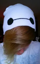 BIG HERO 6 BAYMAX ROBOT PLUSH cosplay cute hat Knitted hats new birthday party gifts souvenir Plush White Color BAYMAX hats cap