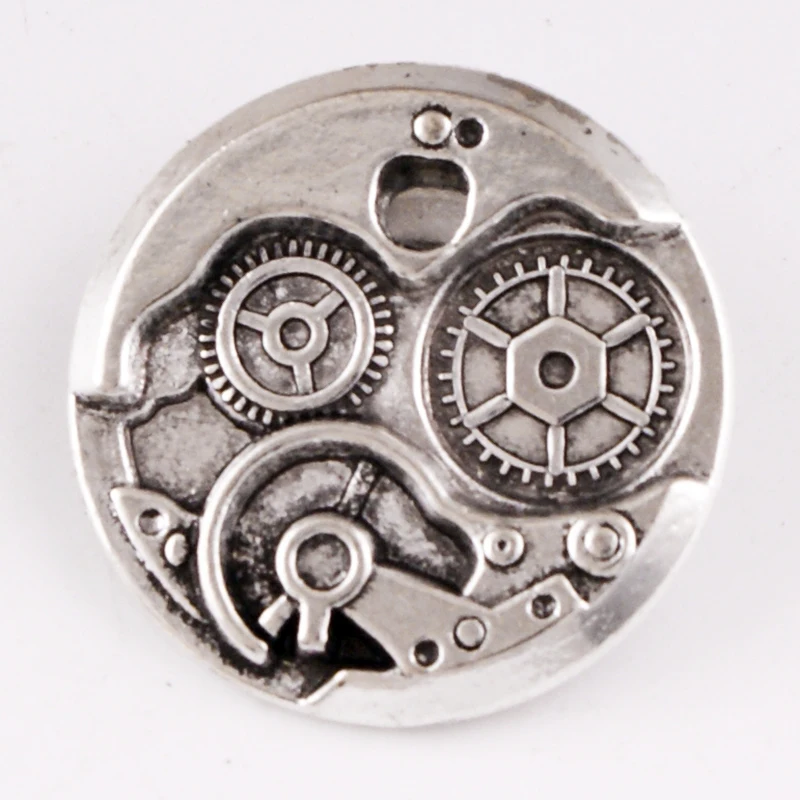 

MF796 Retro gear punk Metal 20mm Snap buttons for Snap jewelry Bracelet For men