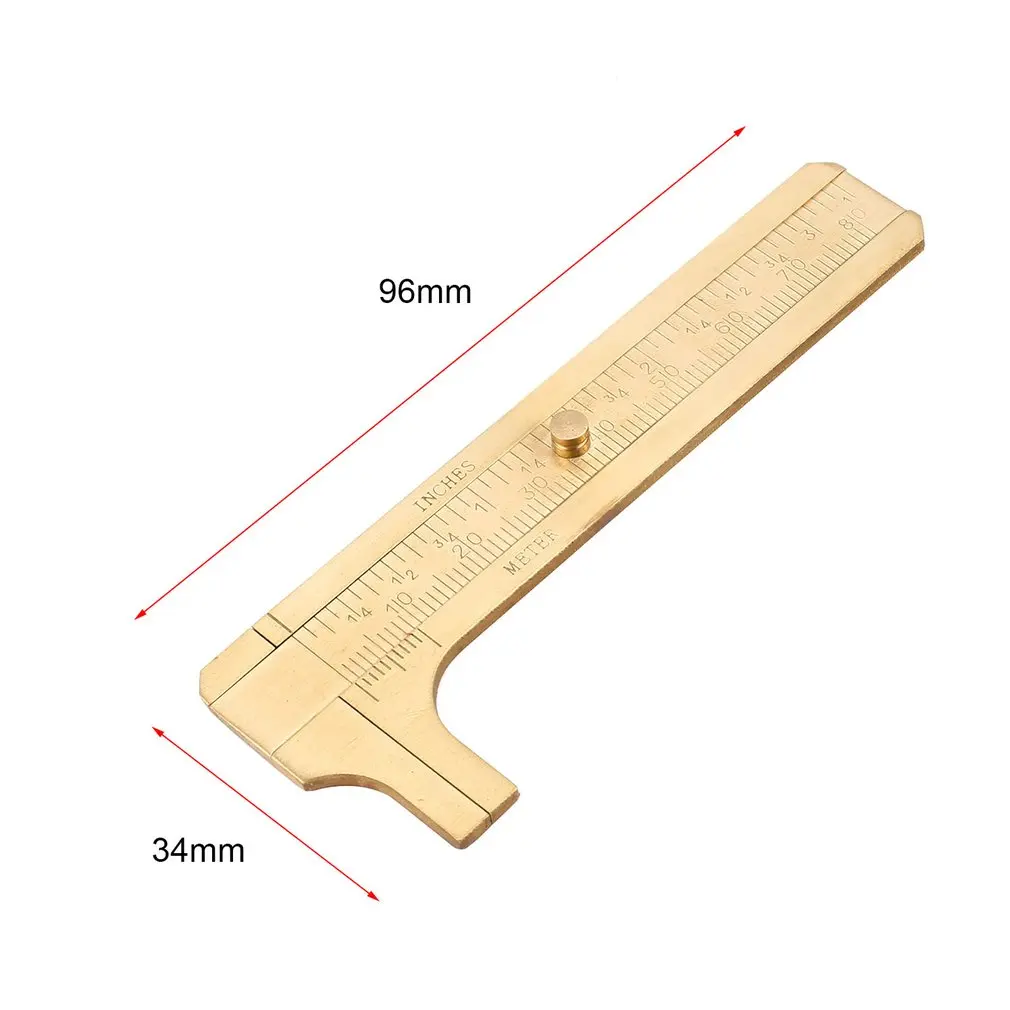 Портативный карманный размер 80 мм медный калипер двойной масштаб слайд суппорт Правило штангенциркуль Калибр линейка ювелирные изделия измерительные инструменты