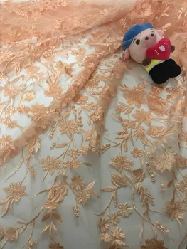 

top quality David-11.808 french lace fabric african lace fabric with embroidery mesh tulle fabric