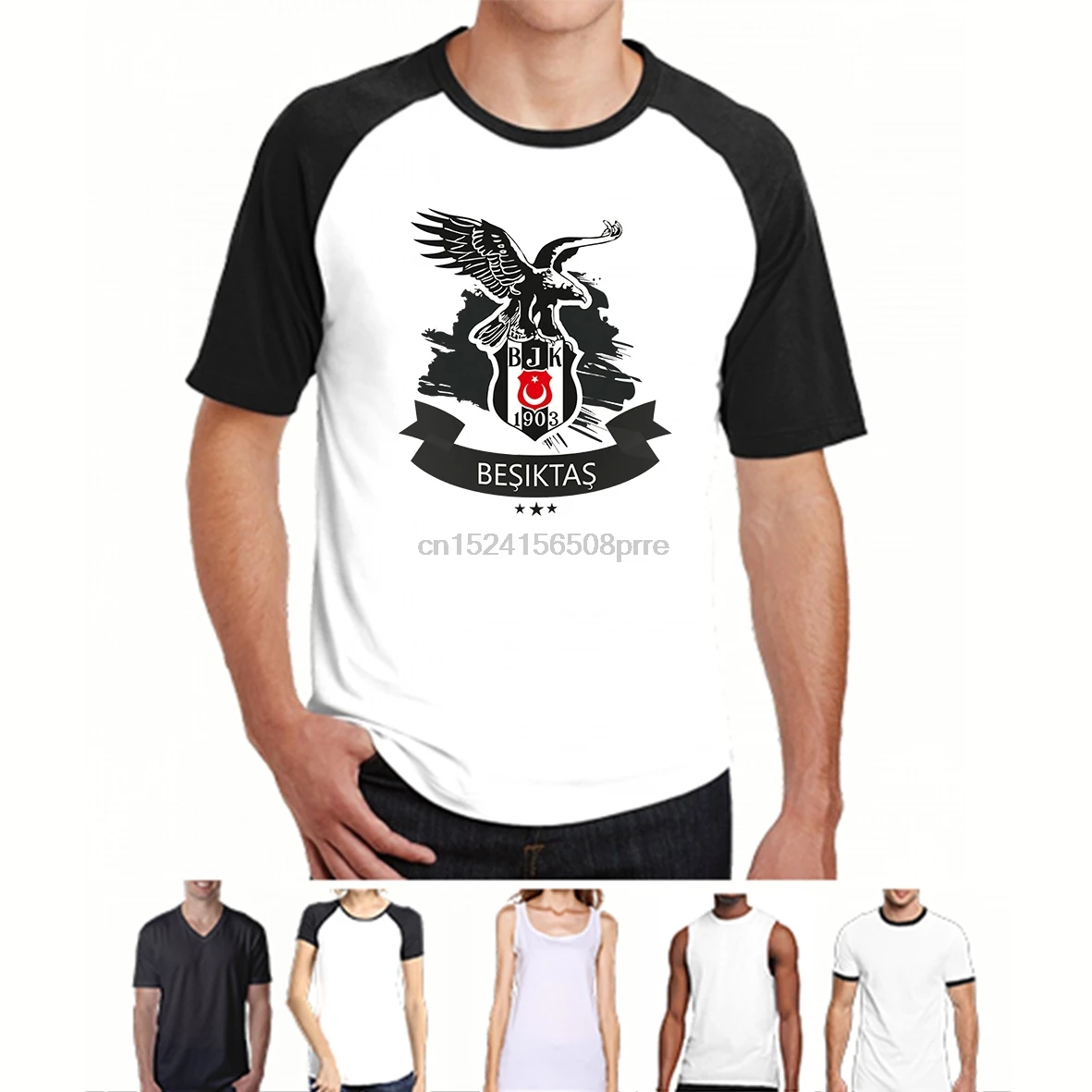 

New Summer Cool Tee Shirt T-Shirt Besiktas Istanbul Turkiye Cotton T-shirt