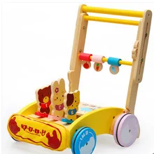 Ходунки и снаряжение мать и дети Mul tifunction Младенцы ходунки детские игрушки деревянные подъемный детский беспедальник горячая