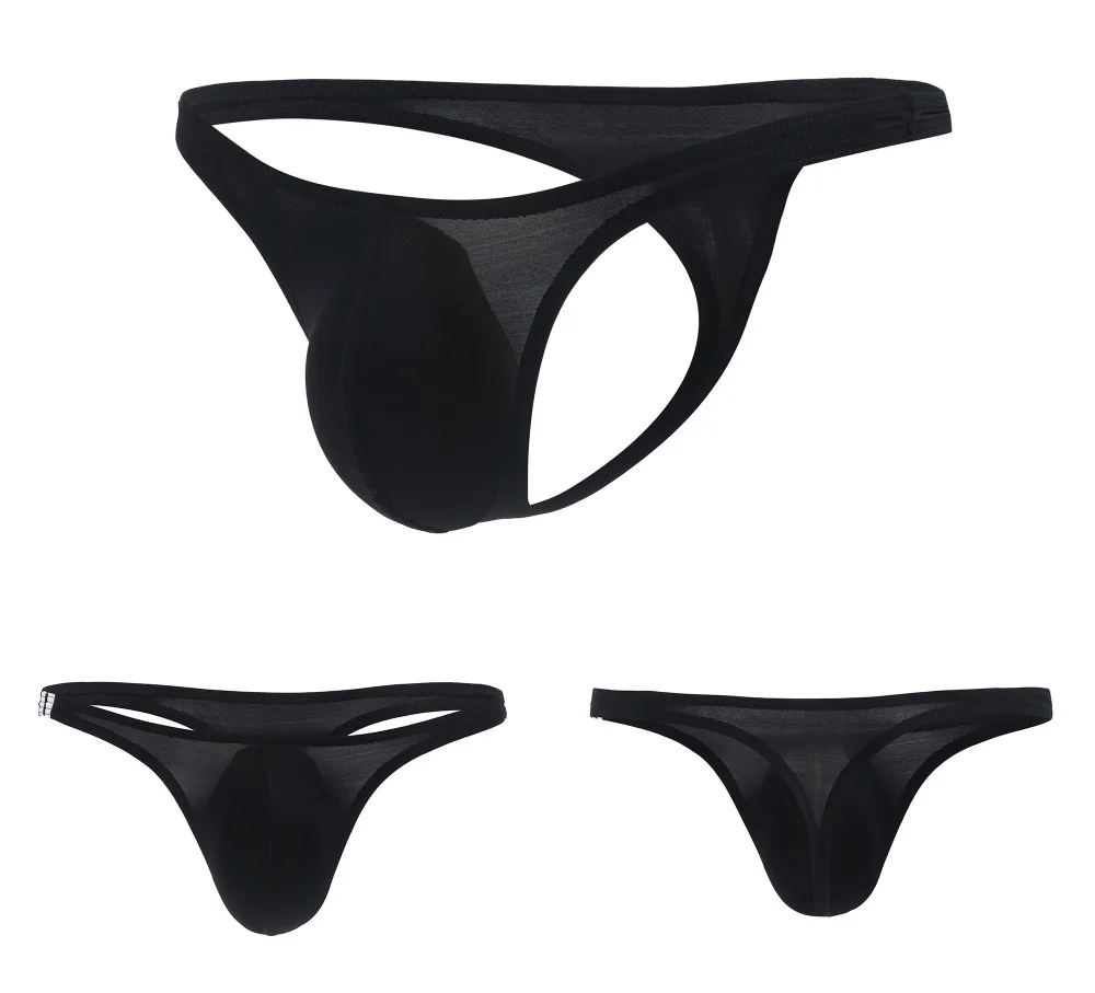 2021 Mens G Strings 2018 New Sexy Low Rise Mens Thong Transparent ...