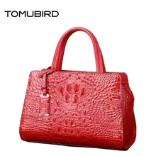 Женские сумки из натуральной кожи, улучшенные сумки из воловьей кожи для женщин, новинка, роскошные сумки с крокодиловым узором, женские дизайнерские сумки