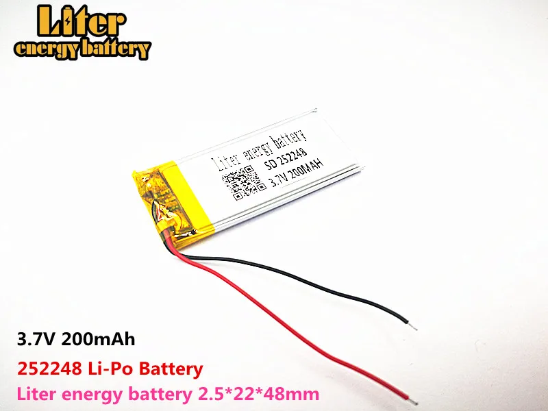 

Liter energy battery Good Qulity 3.7V,200mAH 252248 Polymer lithium ion / Li-ion battery for tablet pc BANK,GPS,mp3,mp4