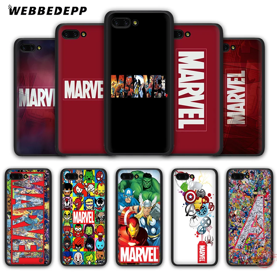 WEBBEDEPP класса люкс с логотипом комиксов Marvel мягкий чехол для Honor 20 10 9 9X8 Lite 8C 8X 7X 7C 7A, 3 Гб оперативной памяти, 6A Pro вид 20