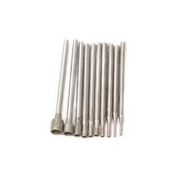 

10Pcs/Set Cylinder Head Diamond Burr Grinding Dremel Rotary Drill Bit Tool Set