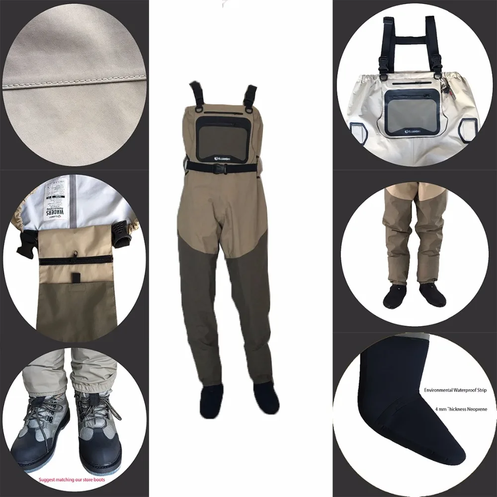 Light Weight Feather breathable Fly Fishing Waders Additional