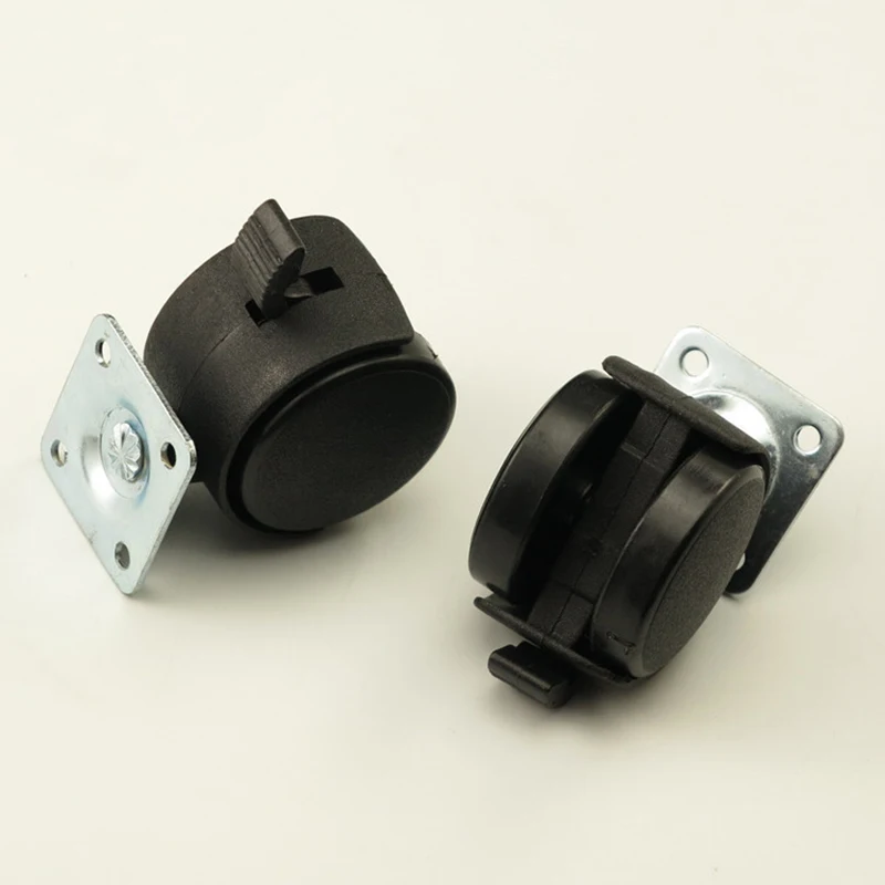 2PCS Black Replacement Swivel Furniture Casters Office Chair Brake