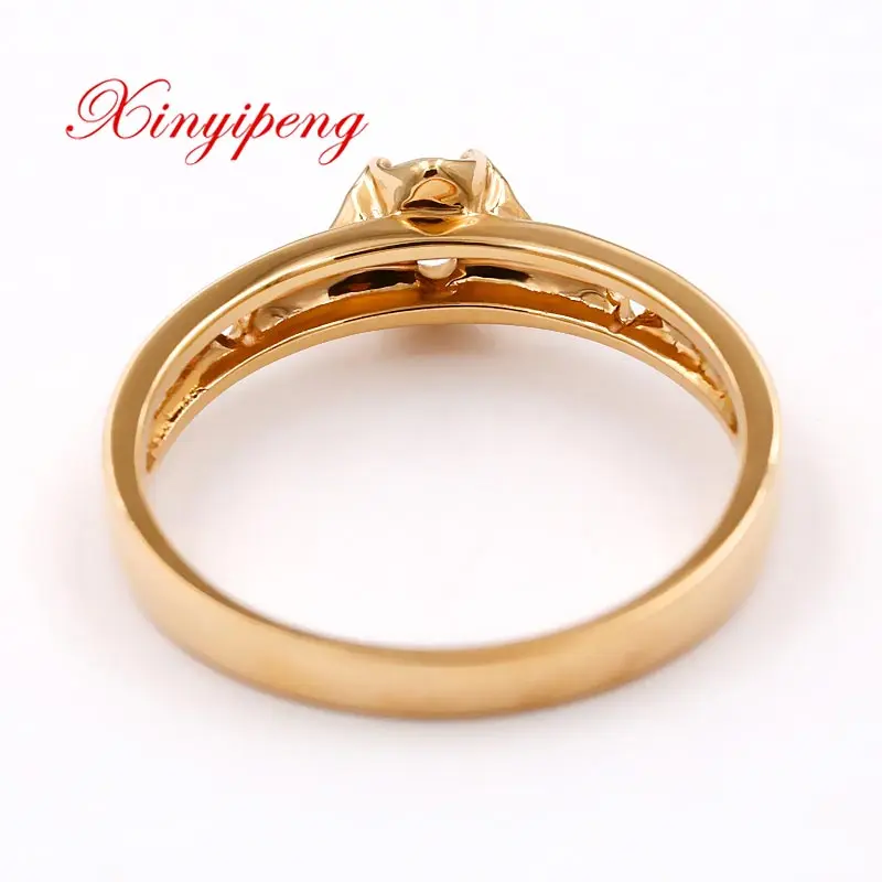 Xin yi peng 18 k rose gold inlaid natural diamond ring, the woman ring, engagement wedding gifts, elegant and generous