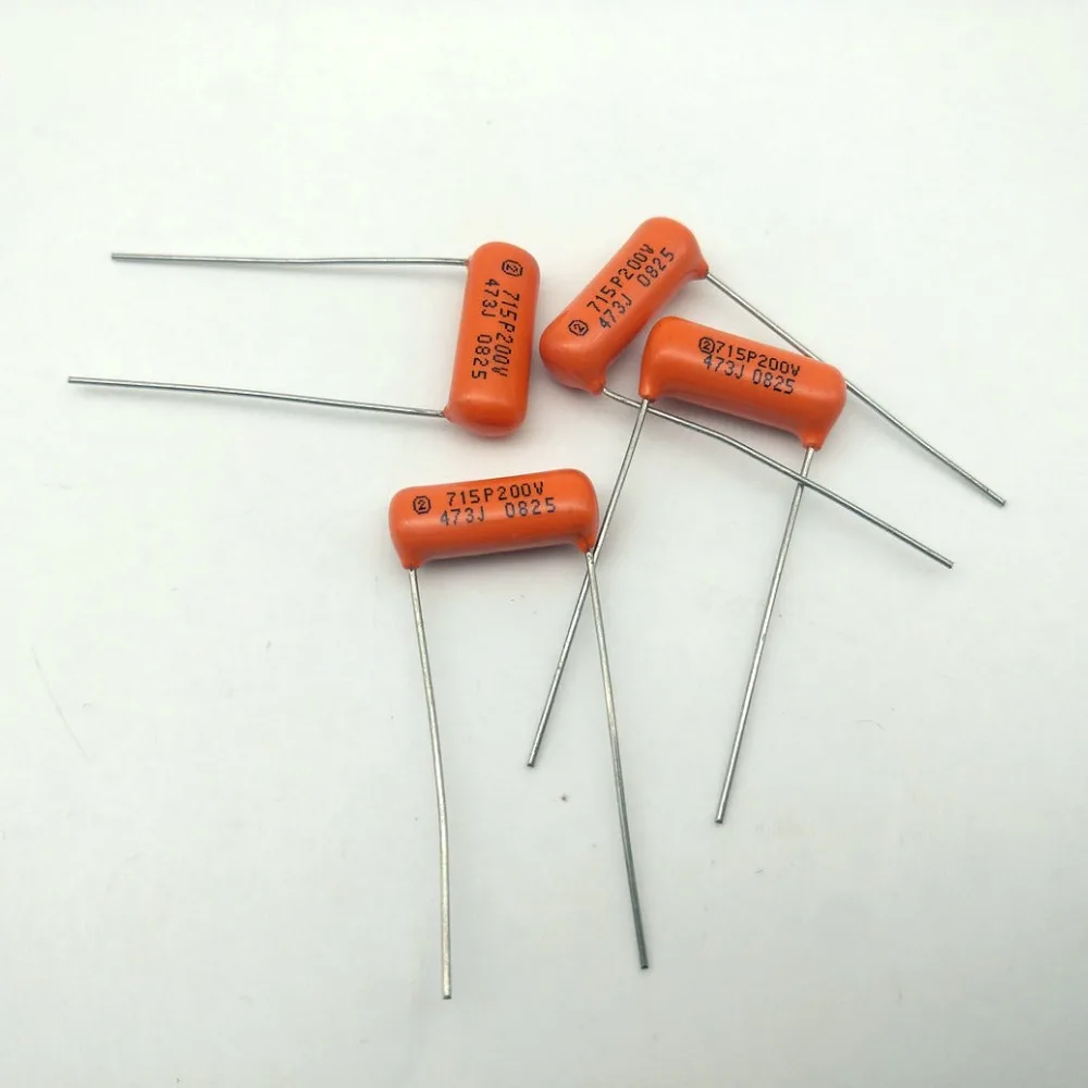 

Guitar Pickups Capacitor Orange SBE 715P 0.047uf 473J 200V Guitar Capacitor , Suitable for electric guitar Tone