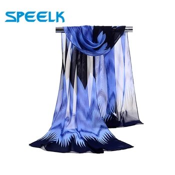 

New Chiffon Scarves Women Ripple Summer Scarf Wild Sunscreen Shawls And Wraps Wave Gradient Hijab Stoles Wholesale