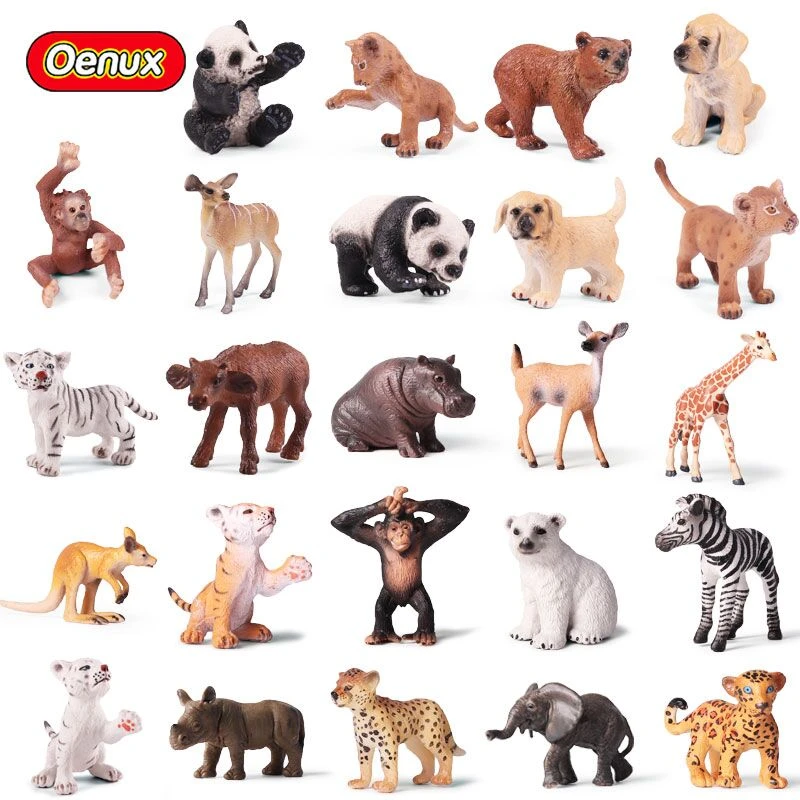 Oenux Original Wild Animals | 6 Figure Animal Model Kids | Wild Animals  Figurines Toy - Action Figures - Aliexpress