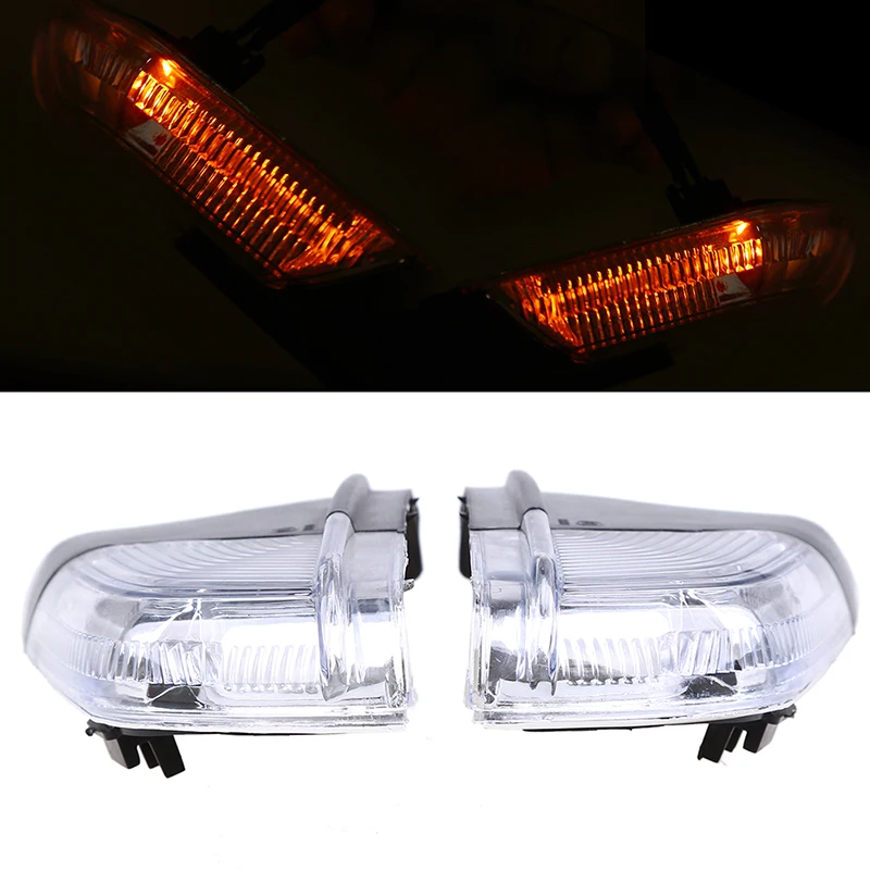 

POSSBAY Car Rearview Mirror LED Side Turn Signals Running Light Fit for Volkswagen Polo Classic 2008-2009 Side Replacement