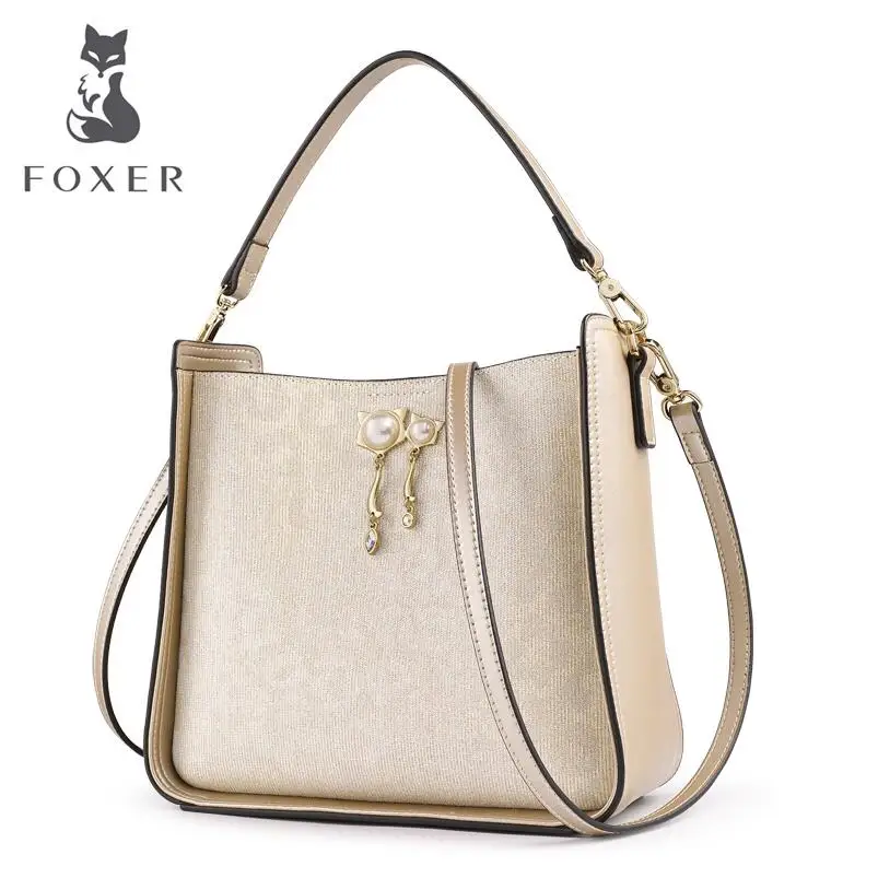 

FOXER luxury fashion spring and summer new large-capacity one-shoulder bucket bag 2019 Korean fashion women's portable Messenger