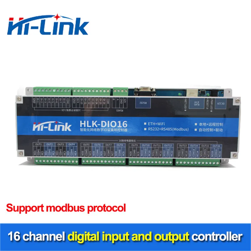 

Free shippping 16 Channel Digital IO WiFi Relay Module/wireless remote control LAN WAN support Modbus smart home relay switch
