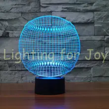 1 шт./компл. диммер изменение цвета 3D лампа бейсбольная кепка светодиодный светильник для спальни декоративный спальный ночник